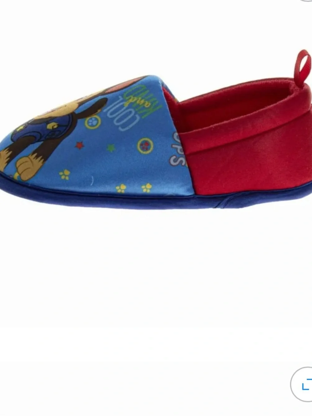 Paw Patrol Blue & Red Kids Slip-On Character Slippers